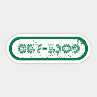 867-5309 Sticker